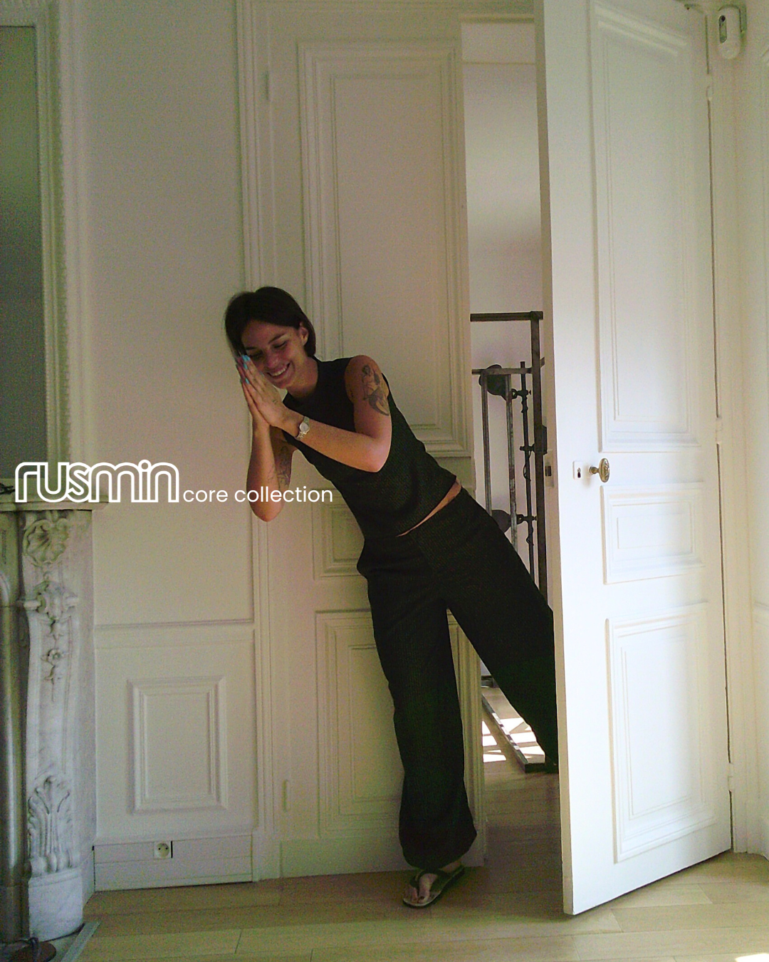 Pantalon large en laine Charlie