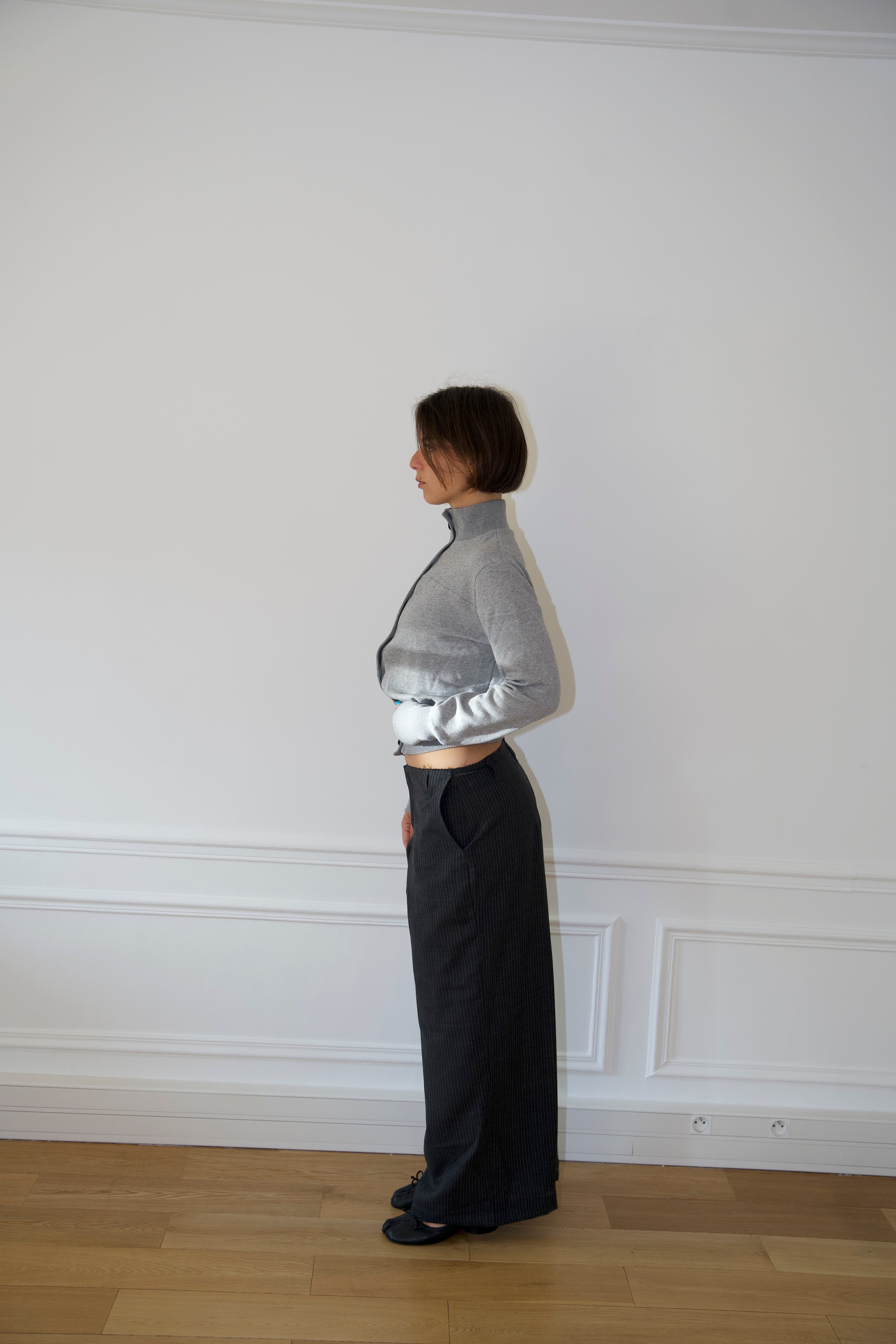 Pantalon large en laine Charlie