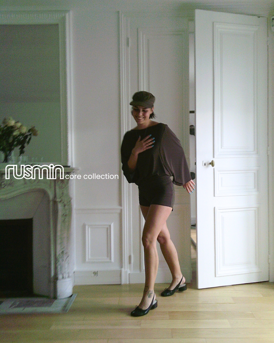 Mini short en coton jersey Samia