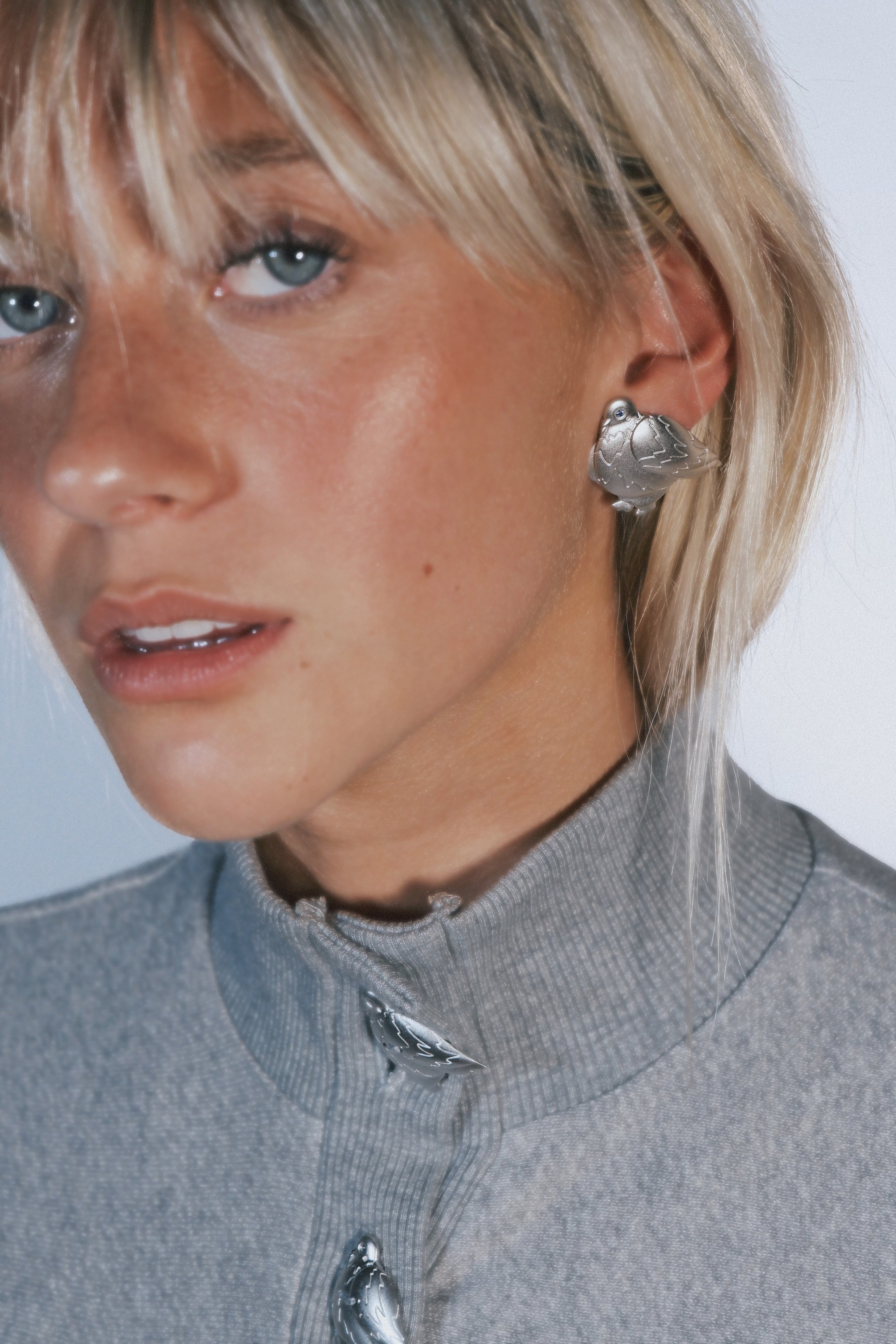 Boucles d'oreilles Pigeon en laiton