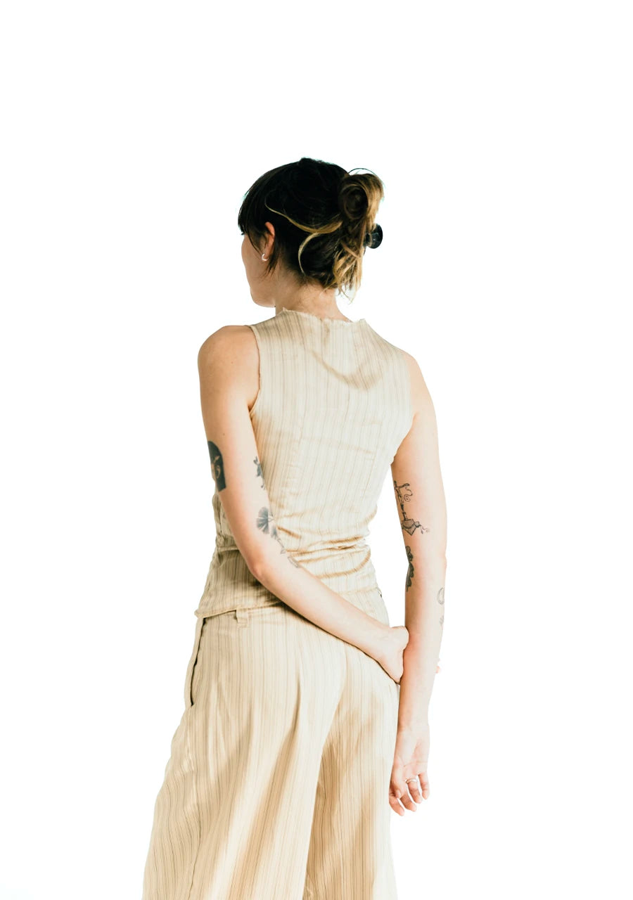 Top sans manches bords effilés Charlie (Pre-order)