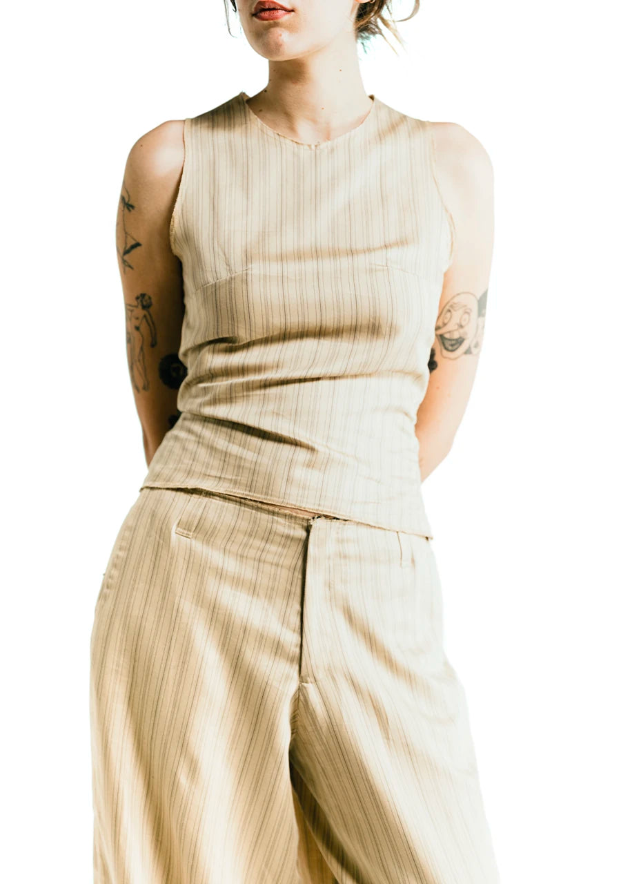 Top sans manches bords effilés Charlie (Pre-order)