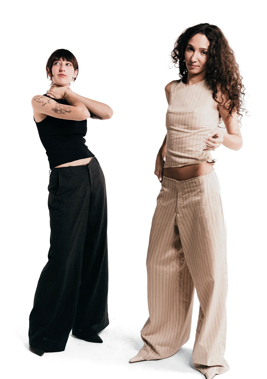 Pantalon large en laine Charlie (Pre-order)